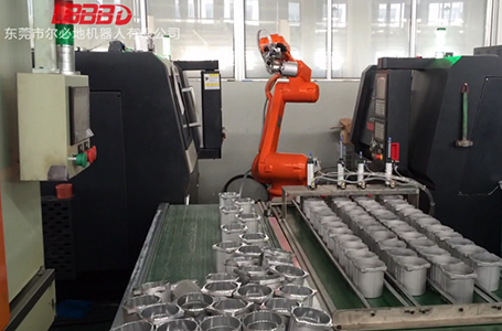 爾必地五金沖壓機器人取放料搬運案例