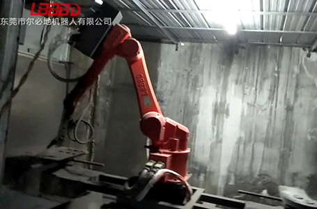 爾必地噴漆噴粉機器人現(xiàn)場作業(yè)視頻