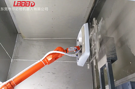 爾必地機(jī)器人轉(zhuǎn)臺(tái)噴涂機(jī)器人現(xiàn)場(chǎng)案例